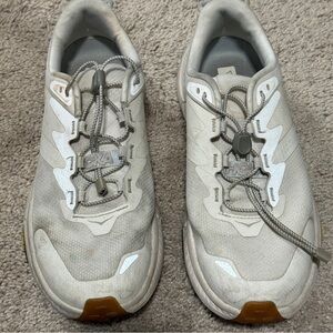 Hoka One One Women's Gray and White Athletic Shoes